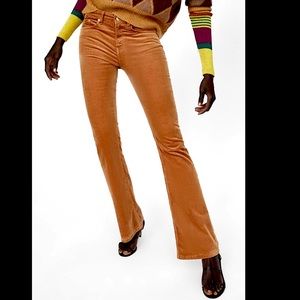 Zara Women flare corduroy pants